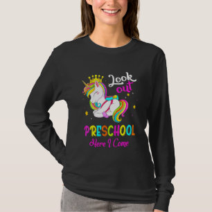 Camiseta Niños Cuidado Preescolar Aquí Vengo Maestro De Esc