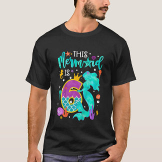 Camiseta Niños Cuidados Esta Sirenita Es Un Niño De 6 Años