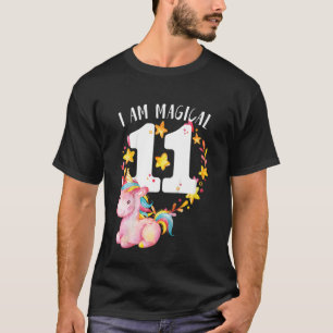Camiseta Niños Cumpleaños 11 Años Niño Chica Número Once Un