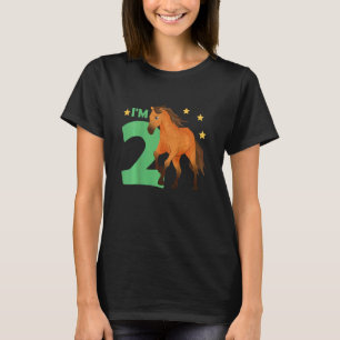 Camiseta Niños Cumpleaños 2 Caballo Dos Años Jinete