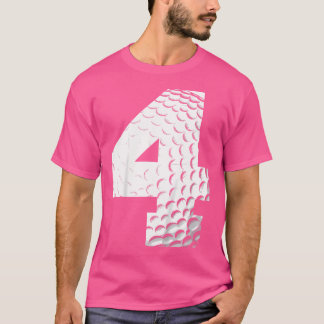 Camiseta Niños Cumpleaños 4º Niño Golfista Golf 4 Años