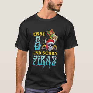 Camiseta Niños Cumpleaños 6 años Disfraz pirata
