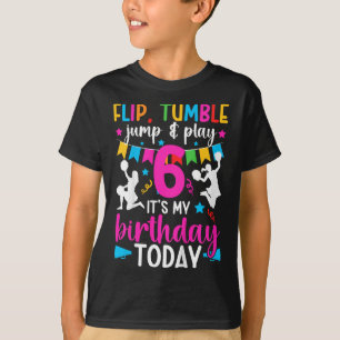 Camiseta Niños Cumpleaños 6 Porristas Niña Seis Años C