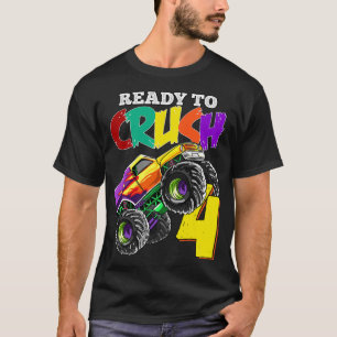 Camiseta Niños Cumpleaños 9 Años Niños Camión Monstruo 9 Añ