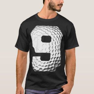 Camiseta Niños Cumpleaños 9 Niño Golfista Golf 9 Años