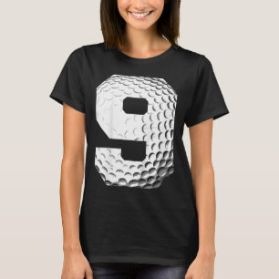 Camiseta Niños cumpleaños 9 niño golfista golf 9 años
