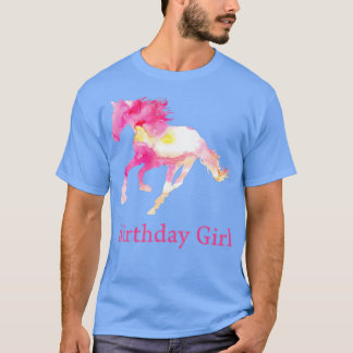 Camiseta Niños Cumpleaños de color rosa de agua regalo de c