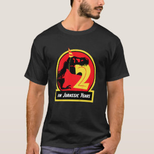 Camiseta Niños Cumpleaños Dinosaurio 2 años Rex Jurásico