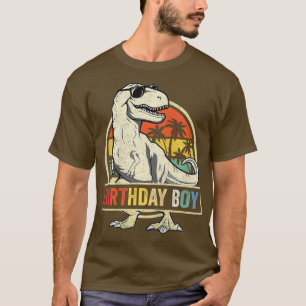 Camiseta Niños Cumpleaños Niño Dino T Rex Dinosaurios Match