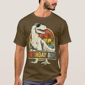 Camiseta Niños Cumpleaños Niño Dino T Rex Dinosaurios Match