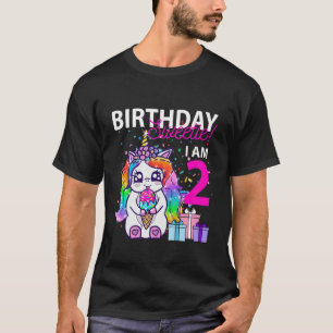 Camiseta Niños Cumpleaños Sweetie (Tema De Unicornio De Seg