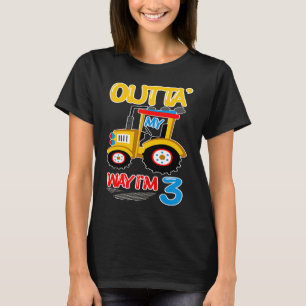 Camiseta Niños Cumpleaños Tractor de 3 años Tercer Fiesta