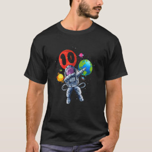 Camiseta Niños Cute Astronauta Planeta Globo 10 Años De Eda