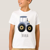 Niños Cute Blue Farm Tractor Personalizados