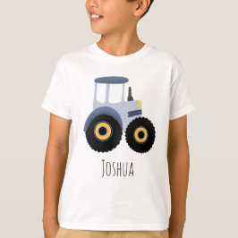 Camiseta Niños Cute Blue Farm Tractor Personalizados