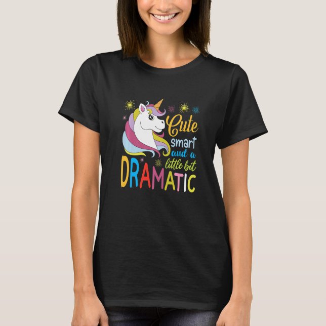 Camiseta Niños Cute inteligente y un poco dramático Premium (Anverso)