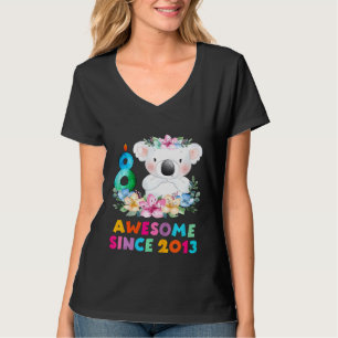 Camiseta Niños Cute Koala Oso 8 Años Ropa De Cumpleaños Par