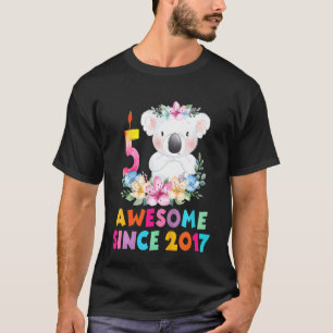 Camiseta Niños Cute Koala Osos 5 Años Ropa De Cumpleaños Pa