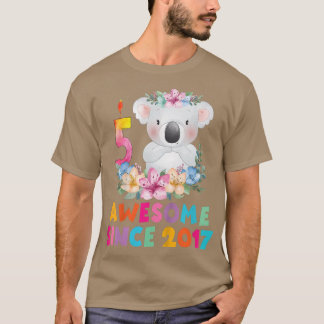Camiseta Niños Cute Koala Osos 5 Años Ropa De Cumpleaños Pa