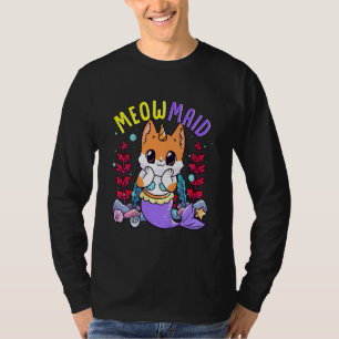 Camiseta Niños Cute Meowmaid Ocean Mermaid Kitten Cat