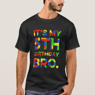 Camiseta Niños Cute quinto cumpleaños edificio de bloques d