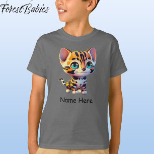 Camiseta Niños Cute vida silvestre El Safari de la Selva de