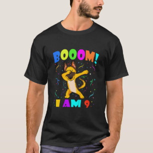 Camiseta Niños dabbing alemán Booom I Am 9 Boy Chica