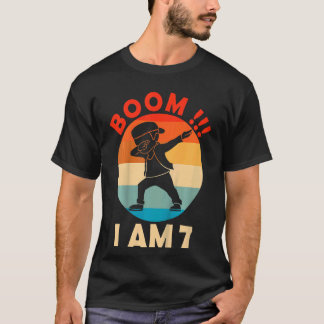 Camiseta Niños Dabbing Boy Séptimo Juego de Cumpleaños 7 Si