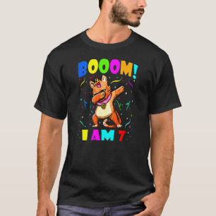 Camiseta Niños Dabbing Caticorn Booom Soy 7 Niños Chicas 7
