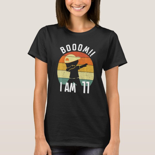 Camiseta Niños Dabbing cumpleaños 11 años conjunto Niños Bo (Anverso)