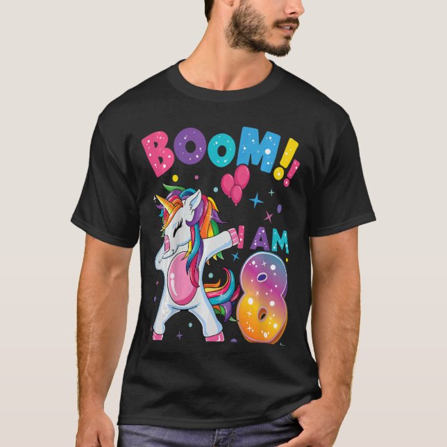 Camiseta Niños Dabbing Cumpleaños 8 años de edad 8º cumplea (Anverso)