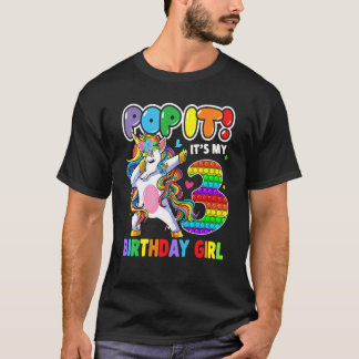 Camiseta Niños dabbing Unicornio Regalos de 3 años cumpleañ