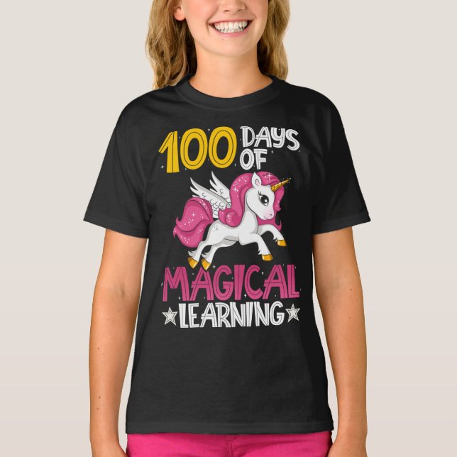 Camiseta Niños de 100 días de escuela felices 100 días de l (Anverso)