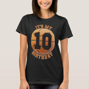Camiseta niños de 10 años Birthday Boys baloncesto 10.º bir