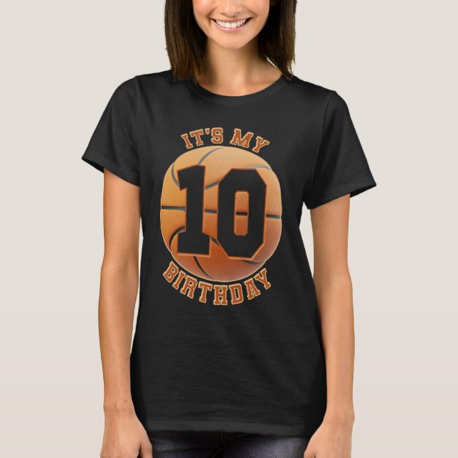 Camiseta niños de 10 años Birthday Boys baloncesto 10.º bir (Anverso)