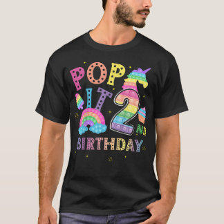 Camiseta Niños de 2º cumpleaños pop de 2 años fiesta de gol
