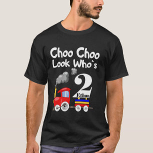 Camiseta Niños de 2 Años Cumpleaños Ethan Choo Choo T