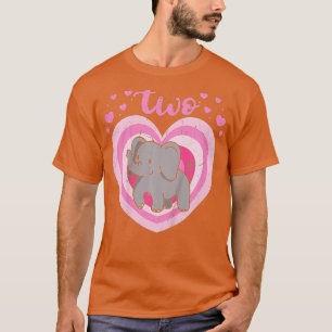 Camiseta Niños de 2 años de edad Cute Elephant Chica de cum