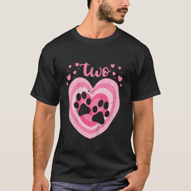 Camiseta Niños de 2 años de edad Cute Perro Paw Chica de cu (Anverso)