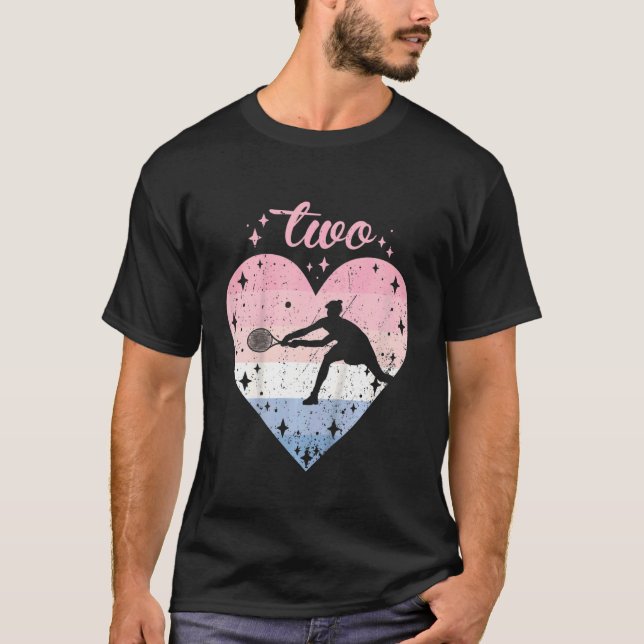 Camiseta Niños de 2 años de edad Cute Tenis Cumpleaños Chic (Anverso)