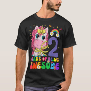 Camiseta Niños de 2 años de edad regalos Chica de 2º cumple