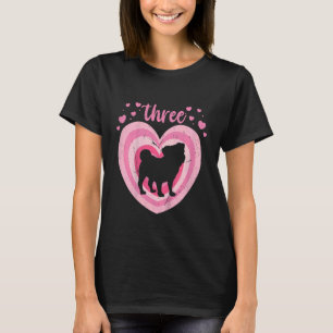 Camiseta Niños de 3 años Chica de cumpleaños de perro de 3 