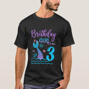Camiseta Niños de 3 años cola de sirena 3er cumpleaños Chic