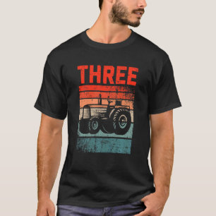 Camiseta Niños de 3 años de edad 3er cumpleaños Tractor de