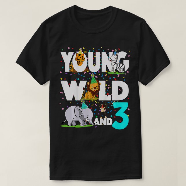 Camiseta Niños de 3 años de edad Nacimiento Safari Zoo Jung (Diseño del anverso)