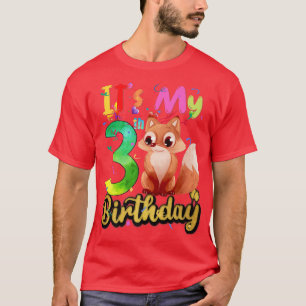 Camiseta Niños De 3 Años De Edad Para Cumpleaños