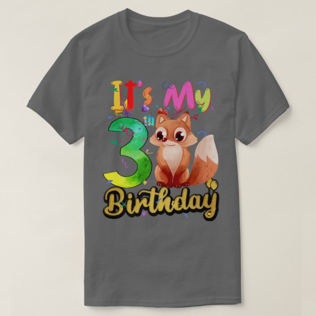 Camiseta Niños De 3 Años De Edad Para El Cumpleaños Premi (Diseño del anverso)