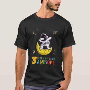 Camiseta Niños De 3 Años De Ser Astronauta Maravilloso De D