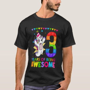 Camiseta Niños De 3 Años De Ser Una Impresionante Bir Color