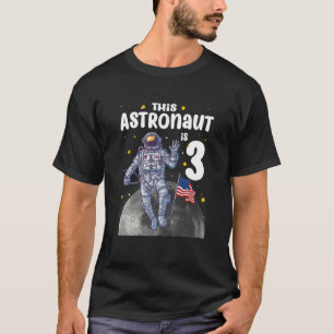Camiseta Niños de 3 años Este astronauta es el tercer cumpl